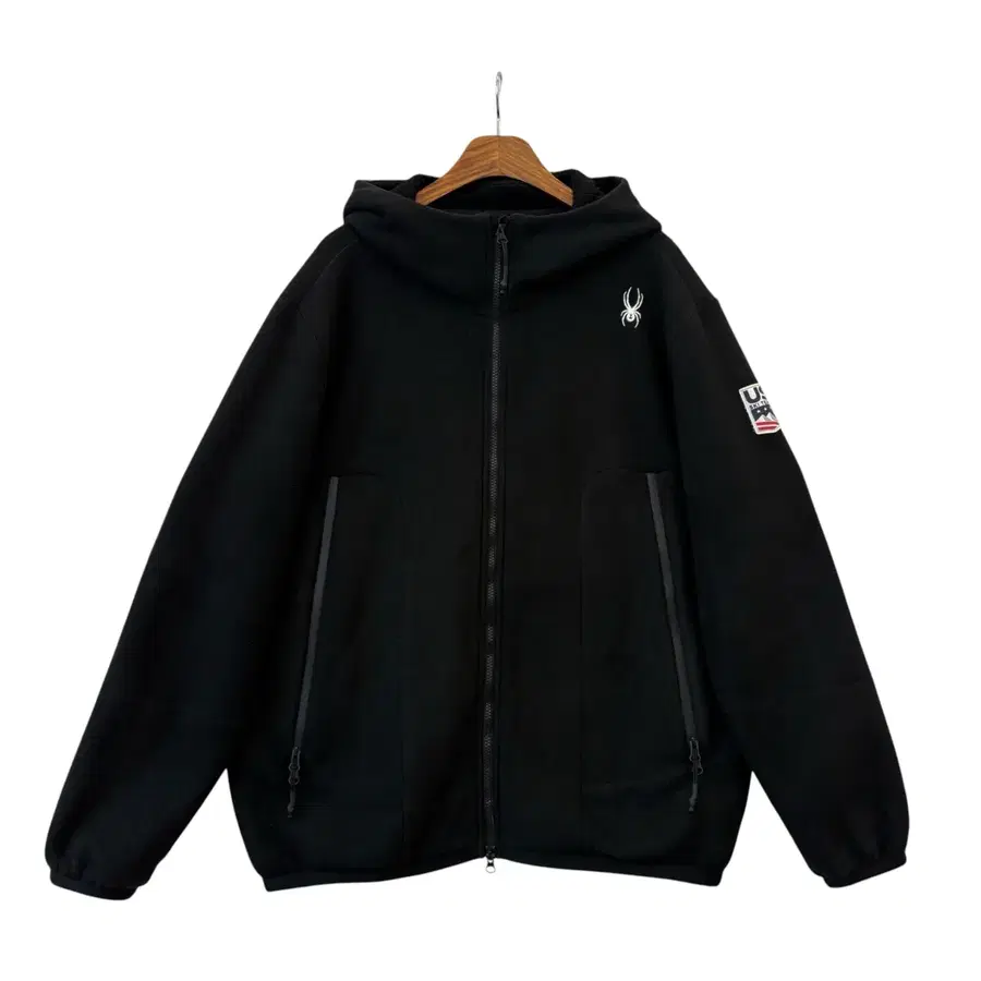 스파이더 US SKI TEAM 레플리카 플리스 후드 자켓 블랙 XXL 정품