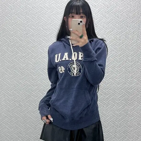 후아유 빈티지 레트로 Y2K 후드티 M C14965