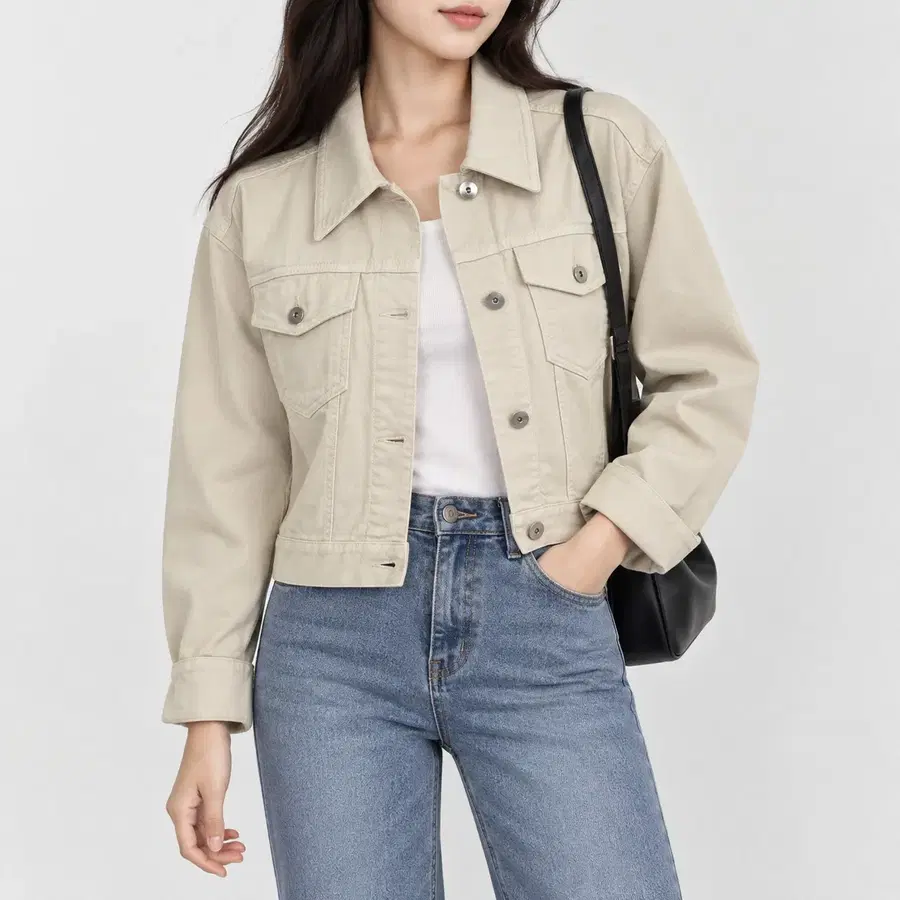 [55]오조크 크롭 데님 자켓