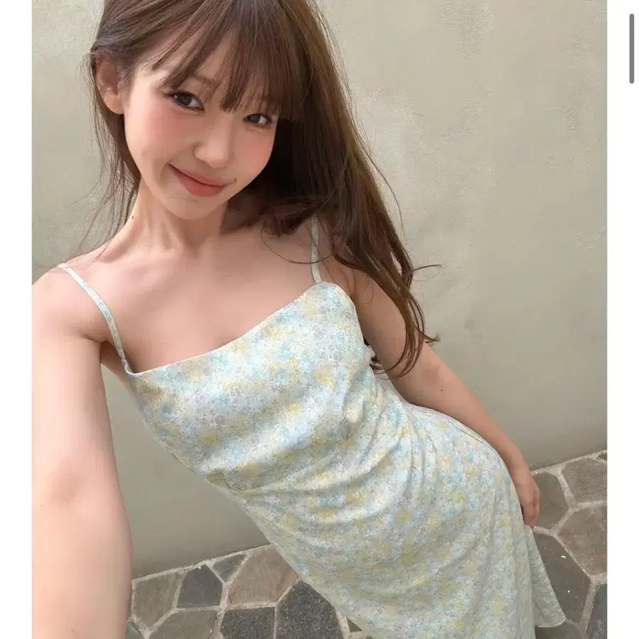 르니나 라벤 플라워 슬립 롱 원피스 S