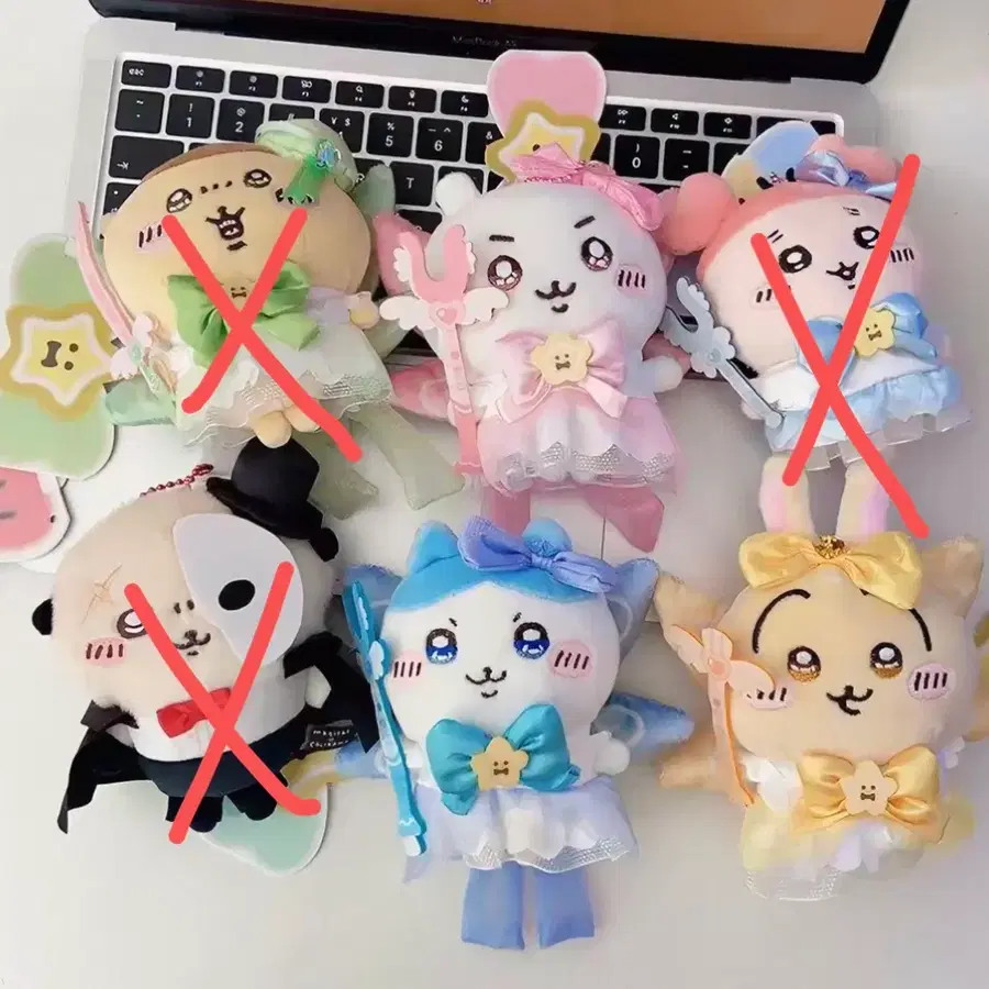 우사기 치이카와 하치와레 모몽가 10cm인형 키링 먼작귀인형