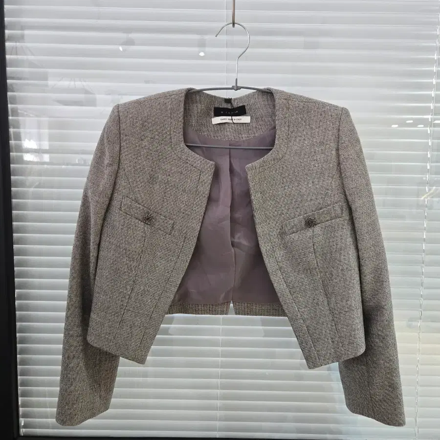 미샤 2022 논버튼 울 자켓