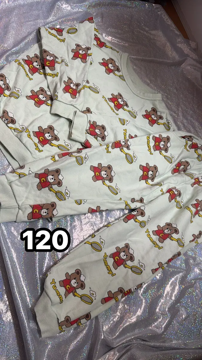 아기옷)곰 패턴 120사이즈 세트