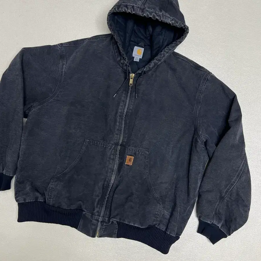00s 빈티지 칼하트 덕 액티브 후드자켓 페이드블랙 BLK 2XL
