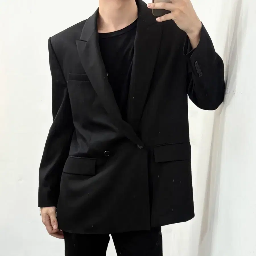 준지 더블 브레스티드 블레이저 자켓