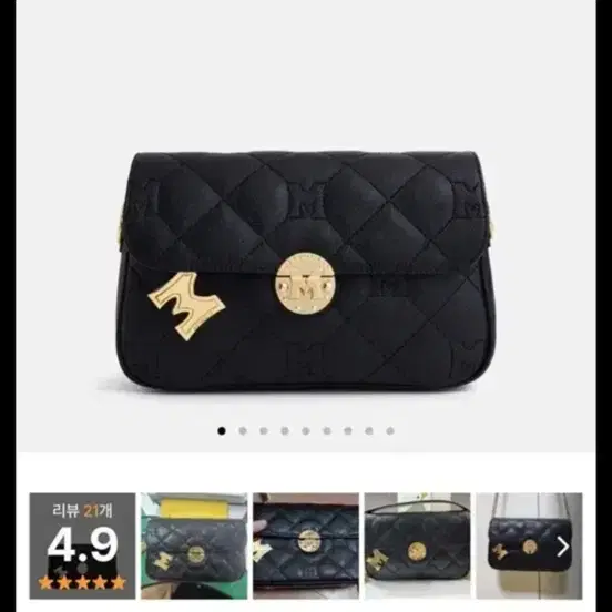 메트로시티 블랙 퀼팅 숄더백 M232MQ1563Z