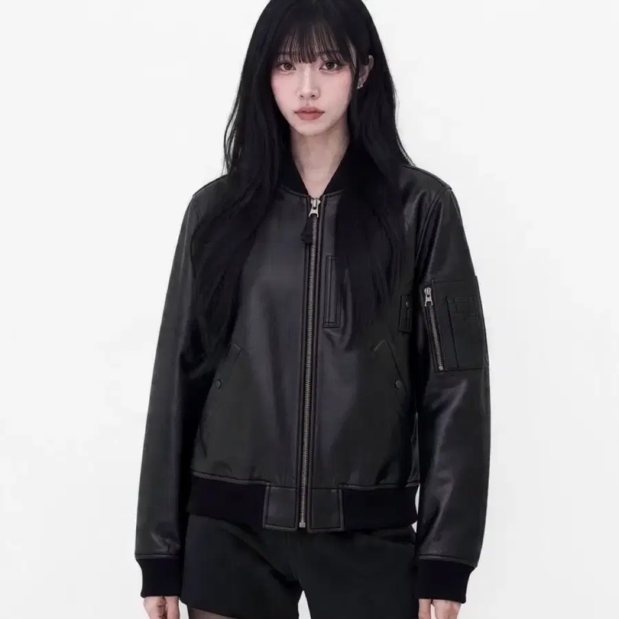 비바스튜디오 소가죽 MA-1 자켓 M