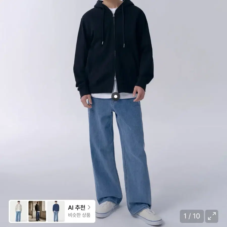 무탠다드 와이드 데님팬츠 라이트 인디고