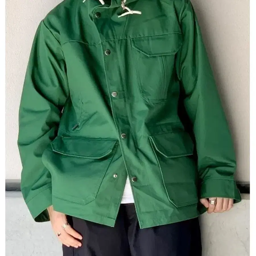 CAMP7 JPN 캠프7 65/35 그린&탄 마운틴파카 아웃도어 시에라자켓XL 105
