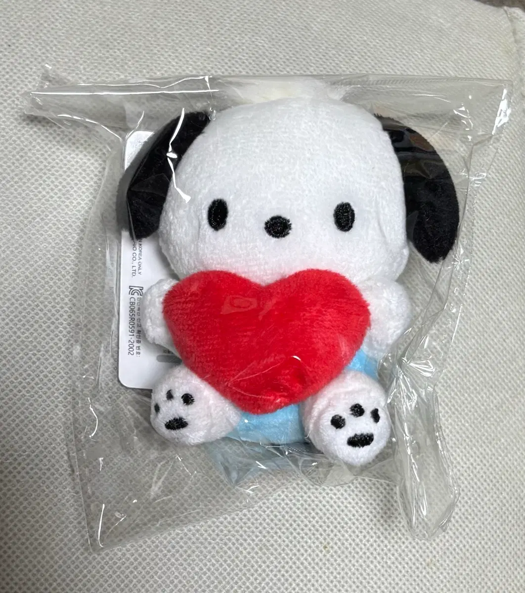 포차코 하트 인형 키링