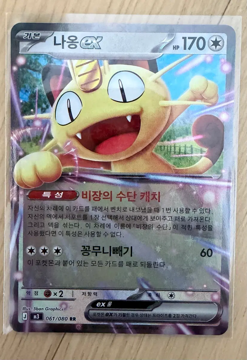 포켓몬카드 나옹rr