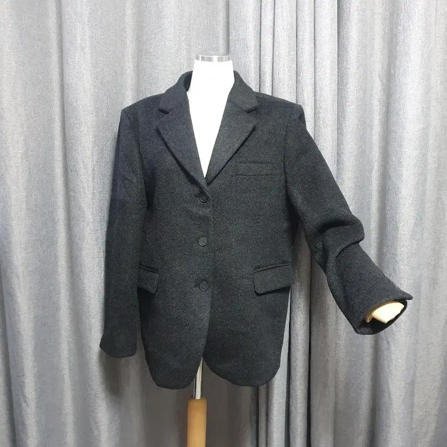 차콜 도톰 오버핏자켓
