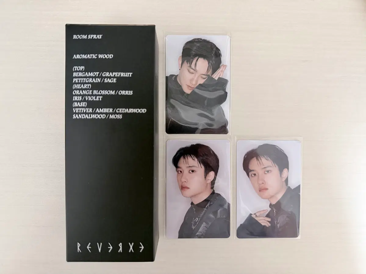 일괄) EXO 엑소 디오 도경수 리버스 팝업 룸스프레이 포토세트 포카 크라운