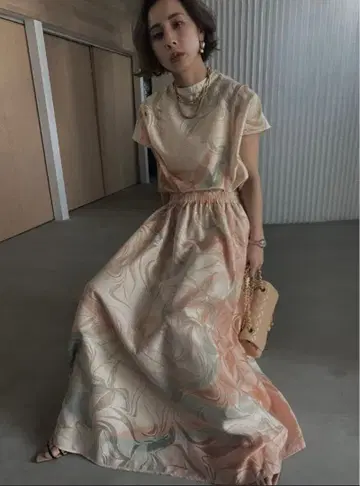 [ AMERI ] MEDI MANON SET UP DRESS 코랄 M