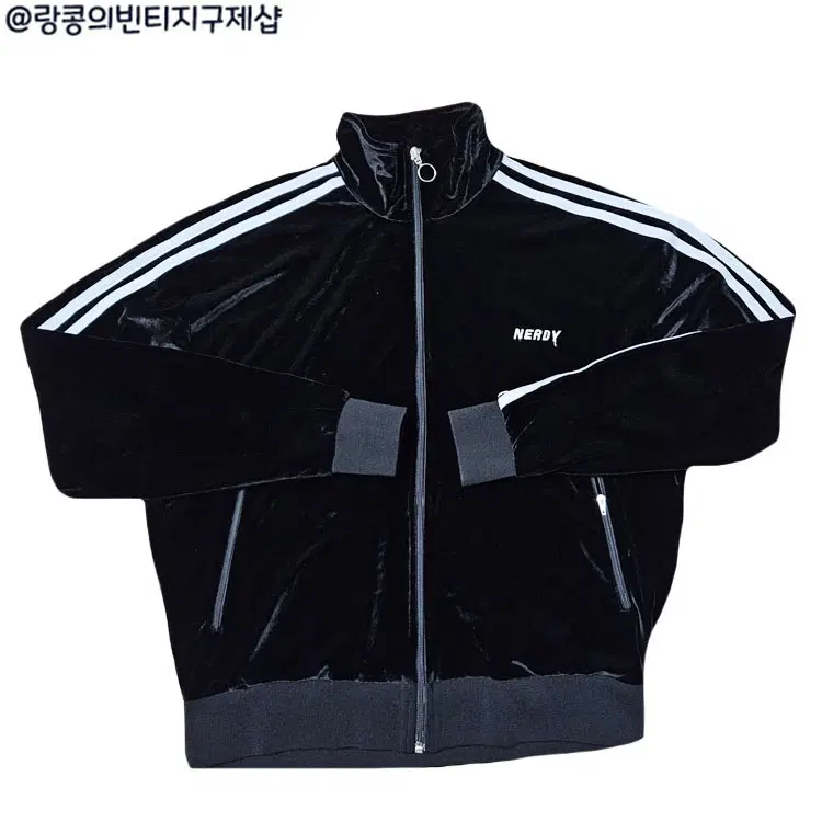 널디 올드스쿨 벨벳 져지 자켓