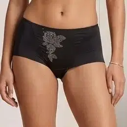 베로니카 빤짝이 꽃무늬 블랙 팬티 90