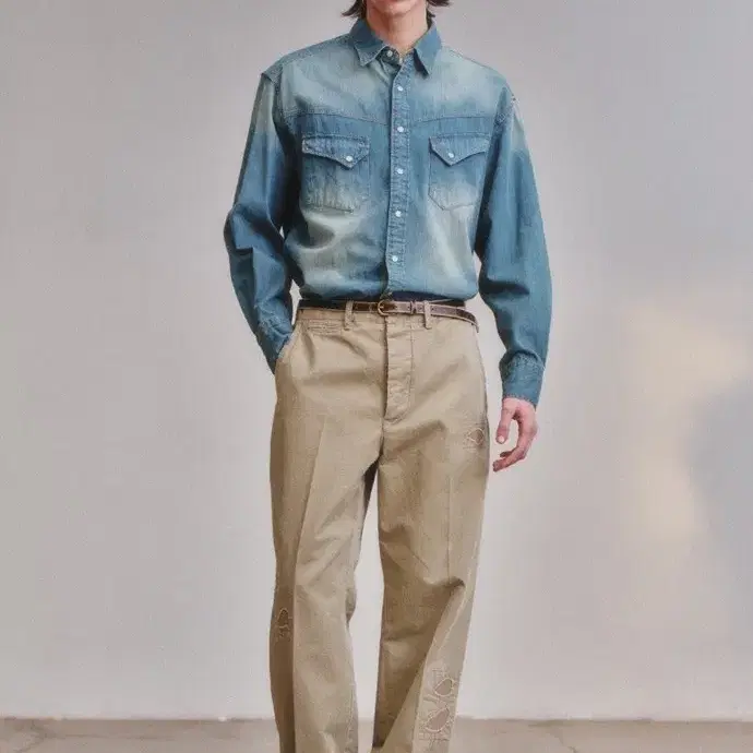 아트이프액츠 데님 셔츠 Western Denim Shirt XL
