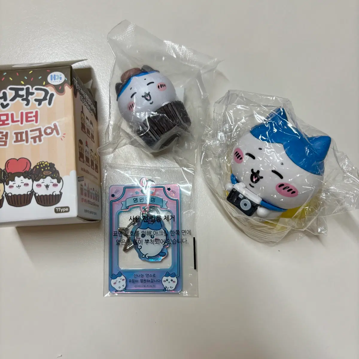 먼작귀 하치와레 세트 먼작귀 모니터 피규어 하치와레 부적키링 요정 하치와레
