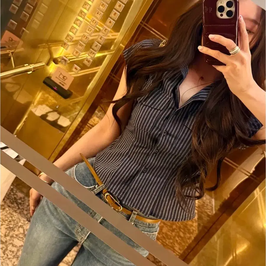마리마켓 스트라이프 숏셔츠