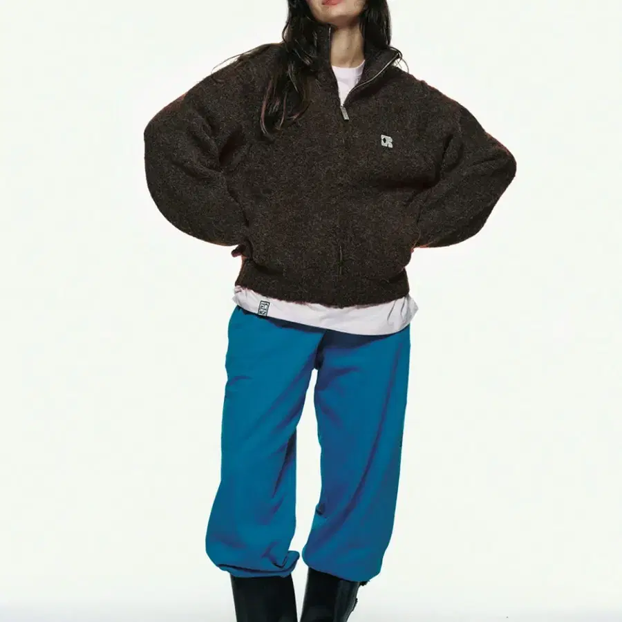CENTAUR 센토르 CALMING KNIT ZIP-UP (BROWN)