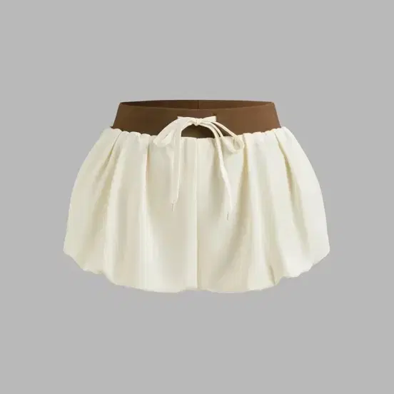 샵사이다 SATIN MID RISE SOLID BUBBLE HEM KNOTTED MICRO SHORTS