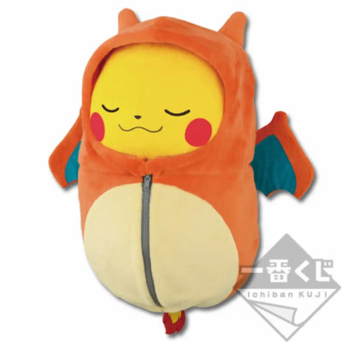 고전 제일복권 포켓몬스터 라스트원상 리자몽 침낭 피카츄 인형 네부쿠로 25cm