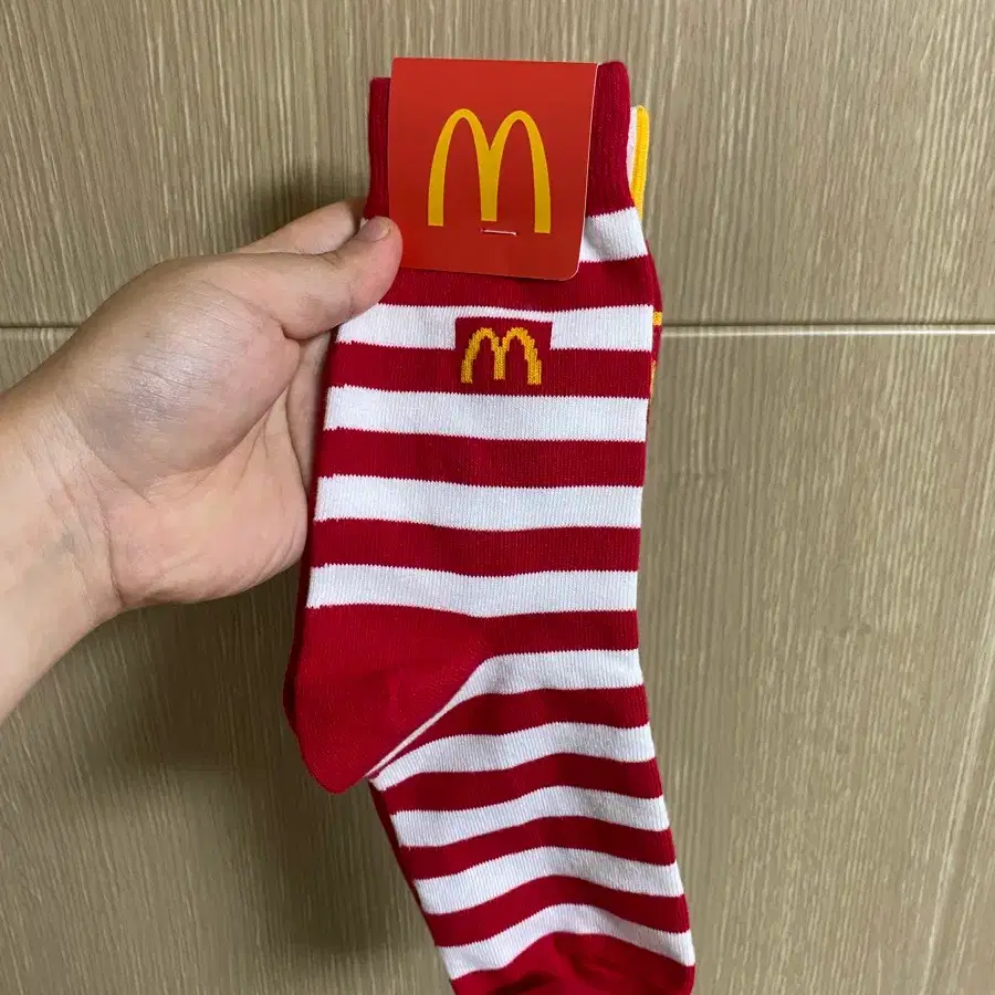 [McDONALD] 맥도날드 해피밀 스트라이프 양말