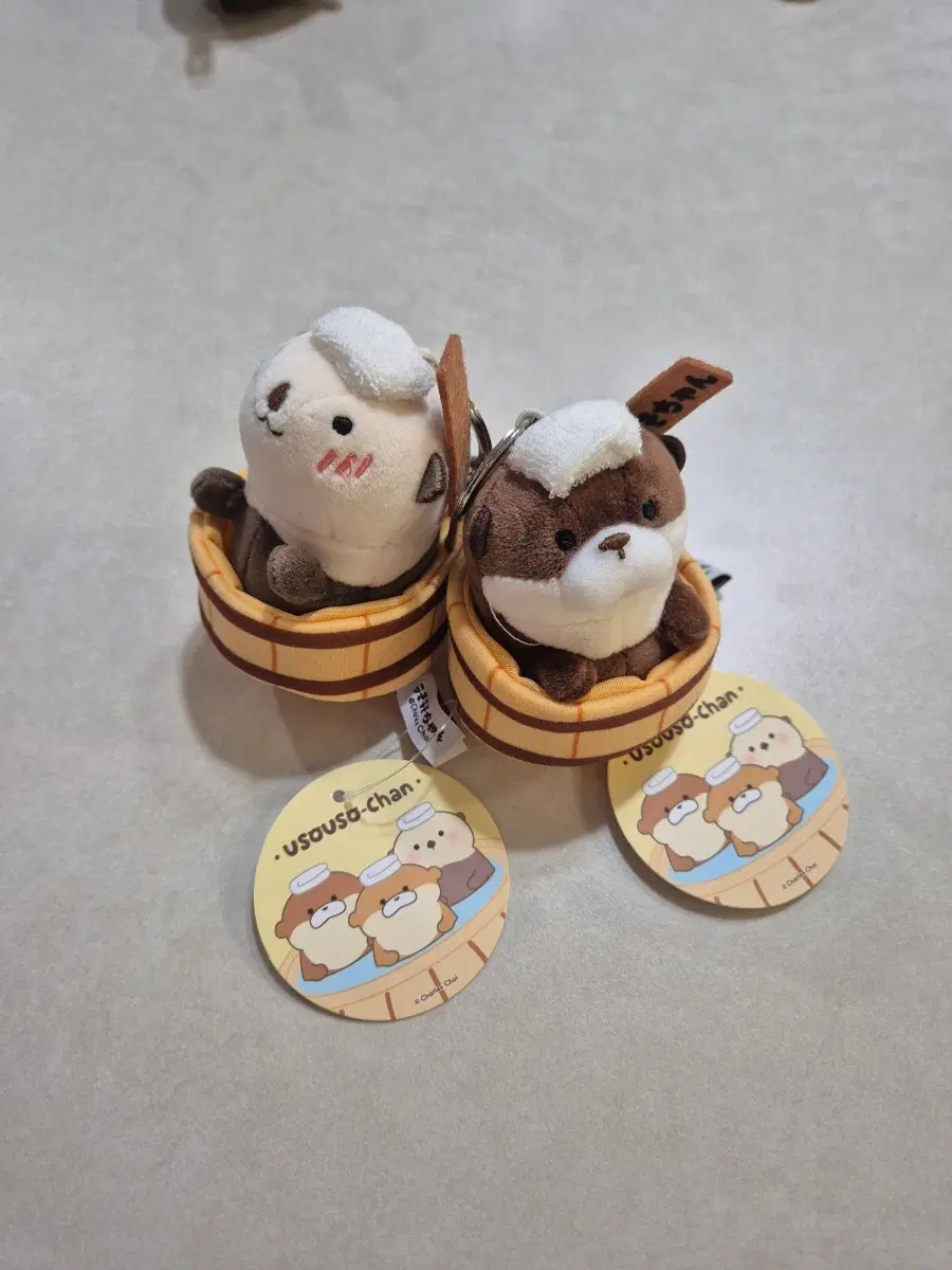 온천 우소우소짱 인형 키링 8cm