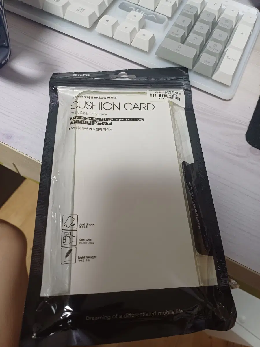 갤럭시a34프리핏 쿠션 카드 클리어 젤리 케이스