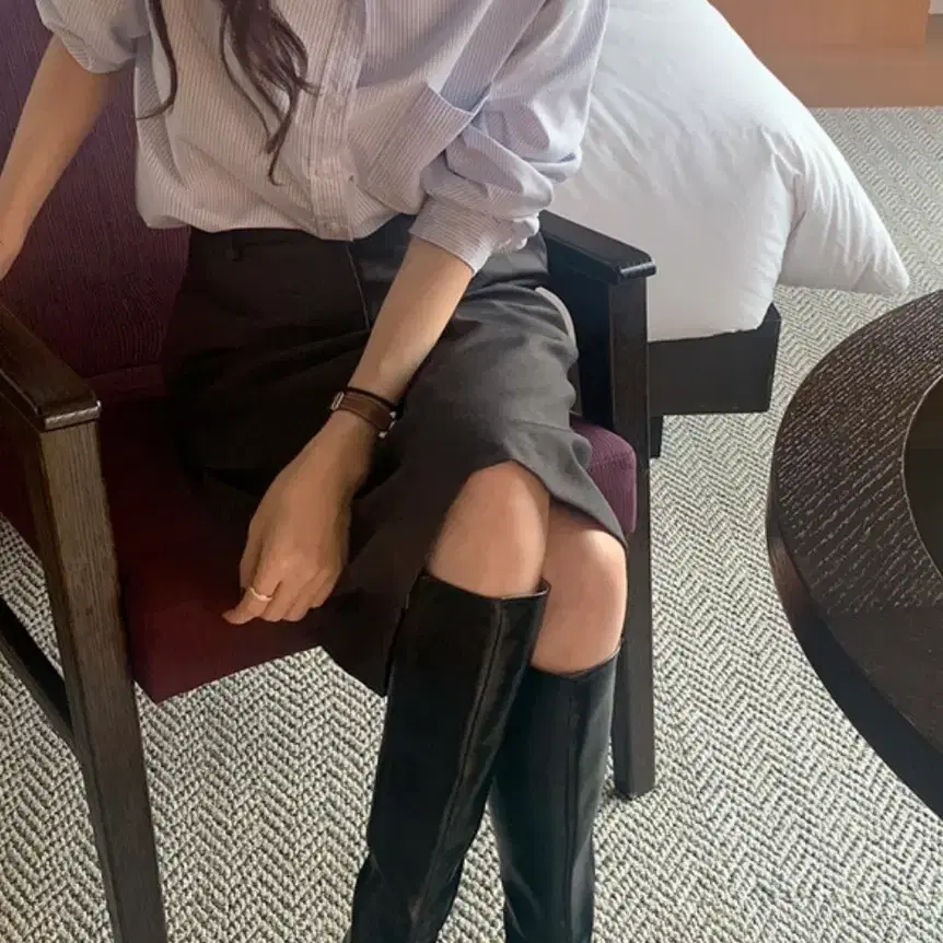 리콜 스트라이프 (스카이블루)