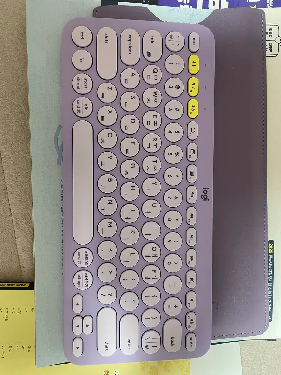 로지텍 k380 퍼플 + 케이스