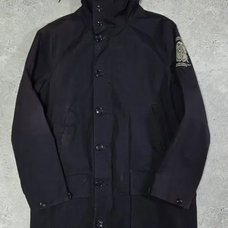 00s POLO JEANS CO 리버시블 타탄체크 후드 롱 코트