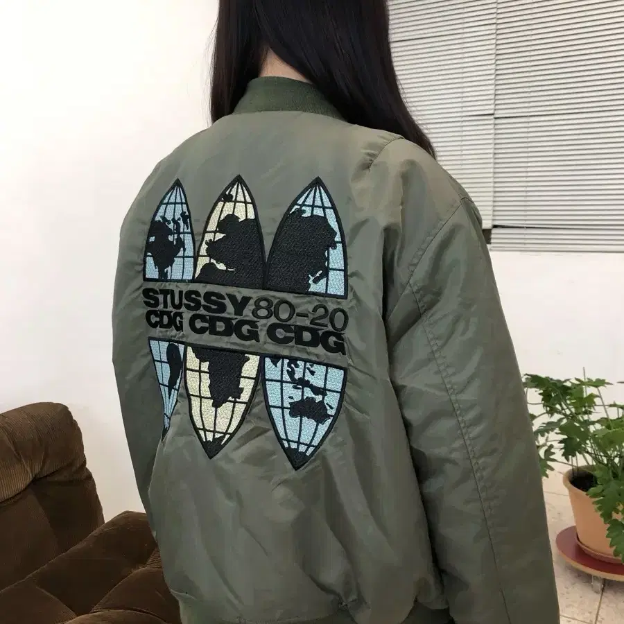 스투시 X CDG 40주년 ma-1 자켓
