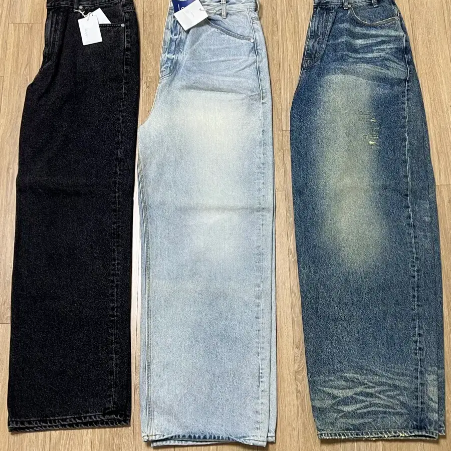 STU 23fw 와이드 중청 데님
