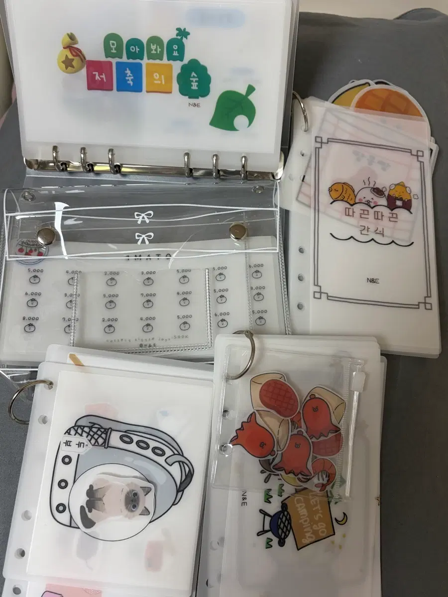 현금생활속지세트(뉴블리 동숲, 붕어빵, 토마토, 캠핑, 고양이)