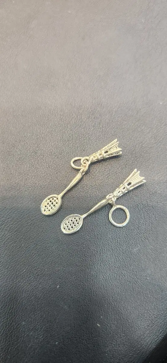배드민턴 목걸이 악세사리 은 펜던트 라켓.셔틀세트 0.3g
