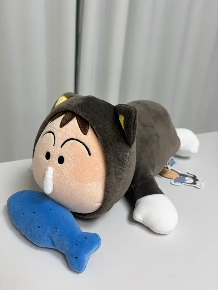 짱구는 못말려 바디모찌쿠션 미니 맹구냥 물고기 새상품 정품 낮잠쿠션