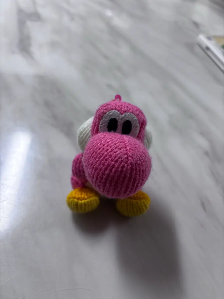 핑크 요시 털실 아미보