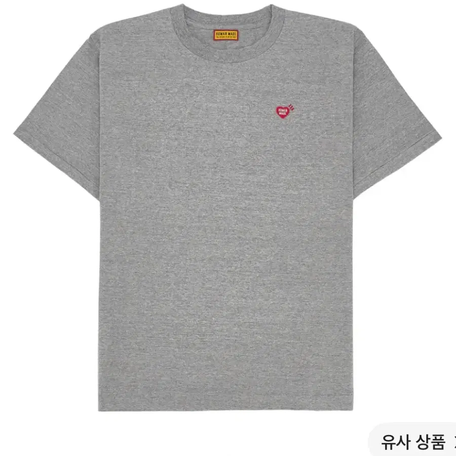 휴먼메이드 하트 로고 반팔티 그레이 L