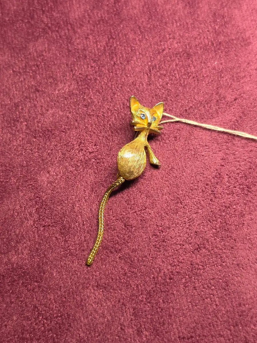 유럽 빈티지 고양이 브로치
