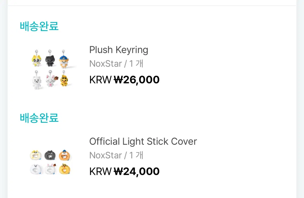 엔하이픈 녹스타, 원츄 키링 / 녹스타, 원츄 응원봉 커버
