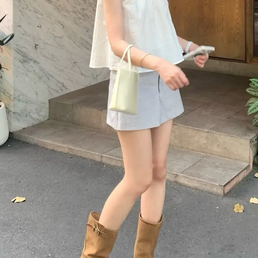 (새상품) 웨어웨더 딘 트리밍 스커트 / M