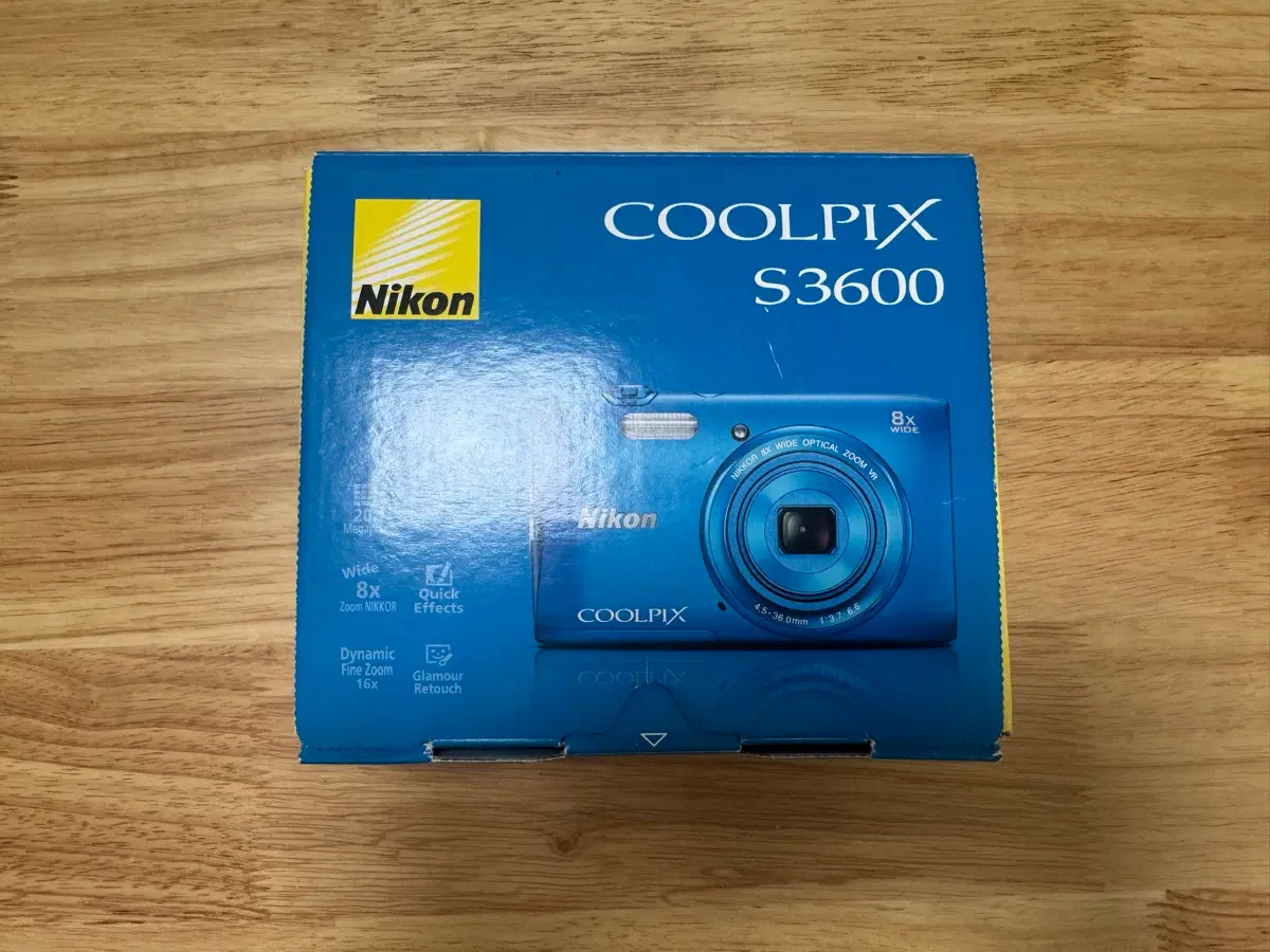 (상태 좋음, 작례 O) 니콘 쿨픽스 s3600 블루 풀박스