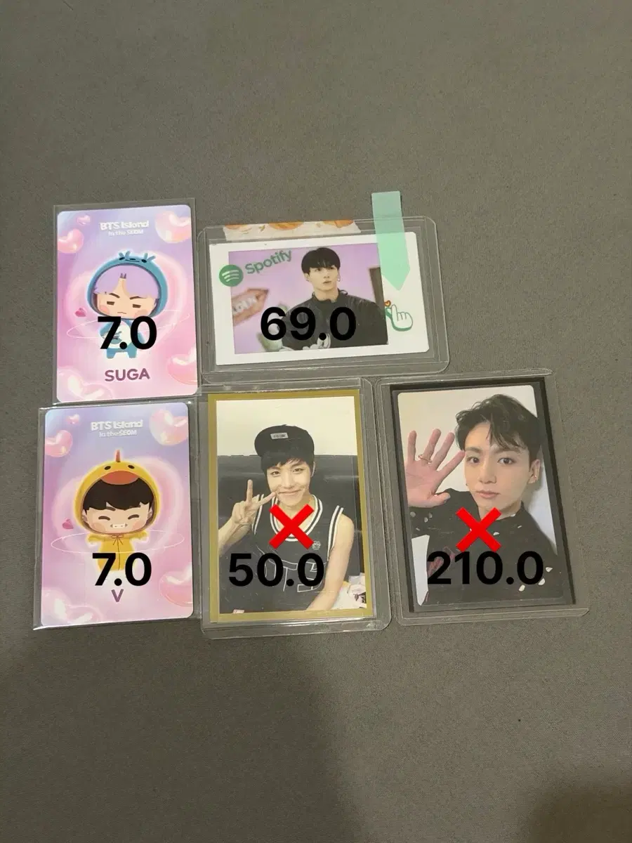방탄 다이어리 인더섬 버터풀 나잇 폴라로이드 정국 호석 슈가 태형 포카