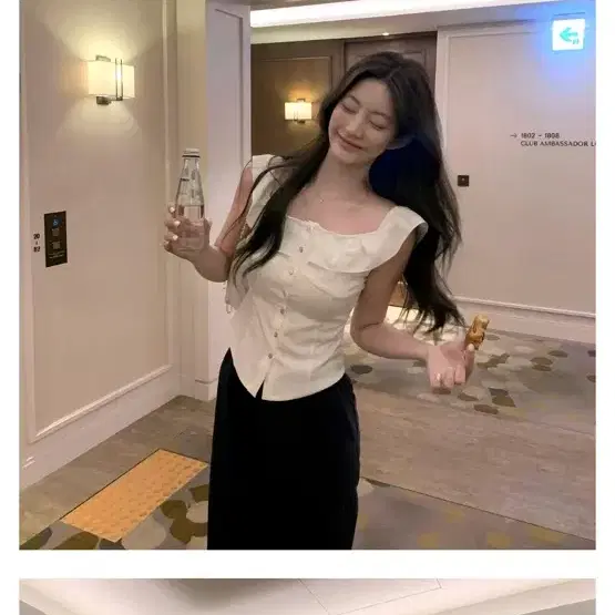 제니오 [made] 셸리 프릴 블라우스 화이트s