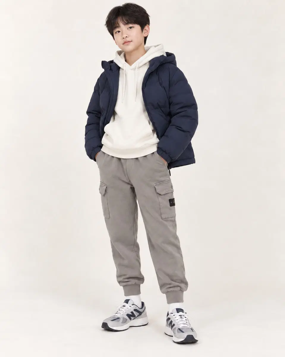 150사이즈 내셔널지오그래픽 카고 조거 바지 베이지 정품 주니어