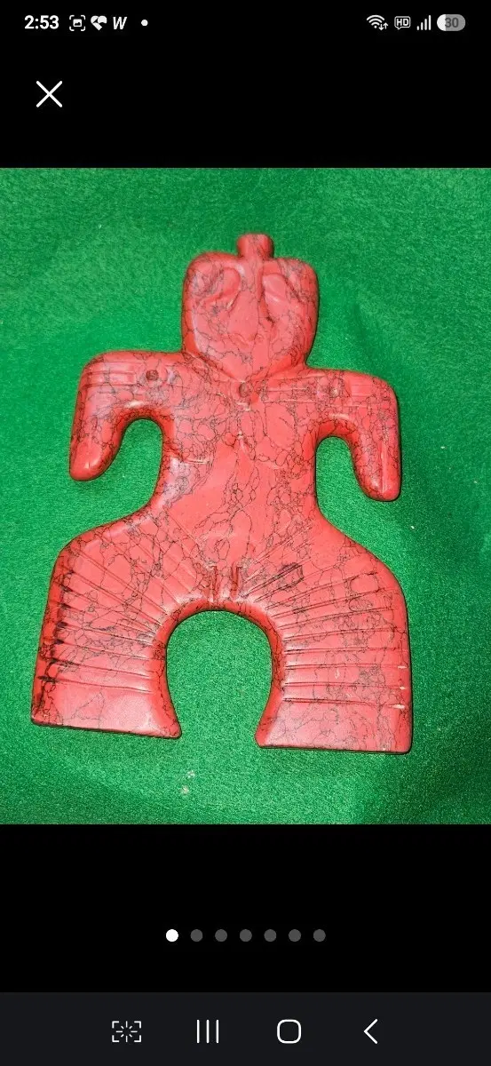 홍산문화풍,인면쌍조문 대형 석조 조각품,29cm,1.452kg