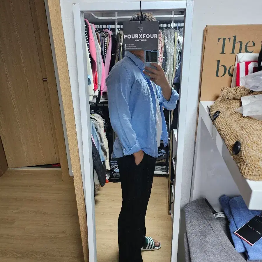 린넨 셔츠 블루