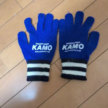 즉시 구매 대환영 SOCCER SHOP KAMO 니트 그로브 장갑 블루