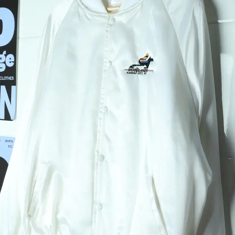 (2XL-3XL) 새틴 집업 바람막이 점퍼자켓 80S 년대-H39382